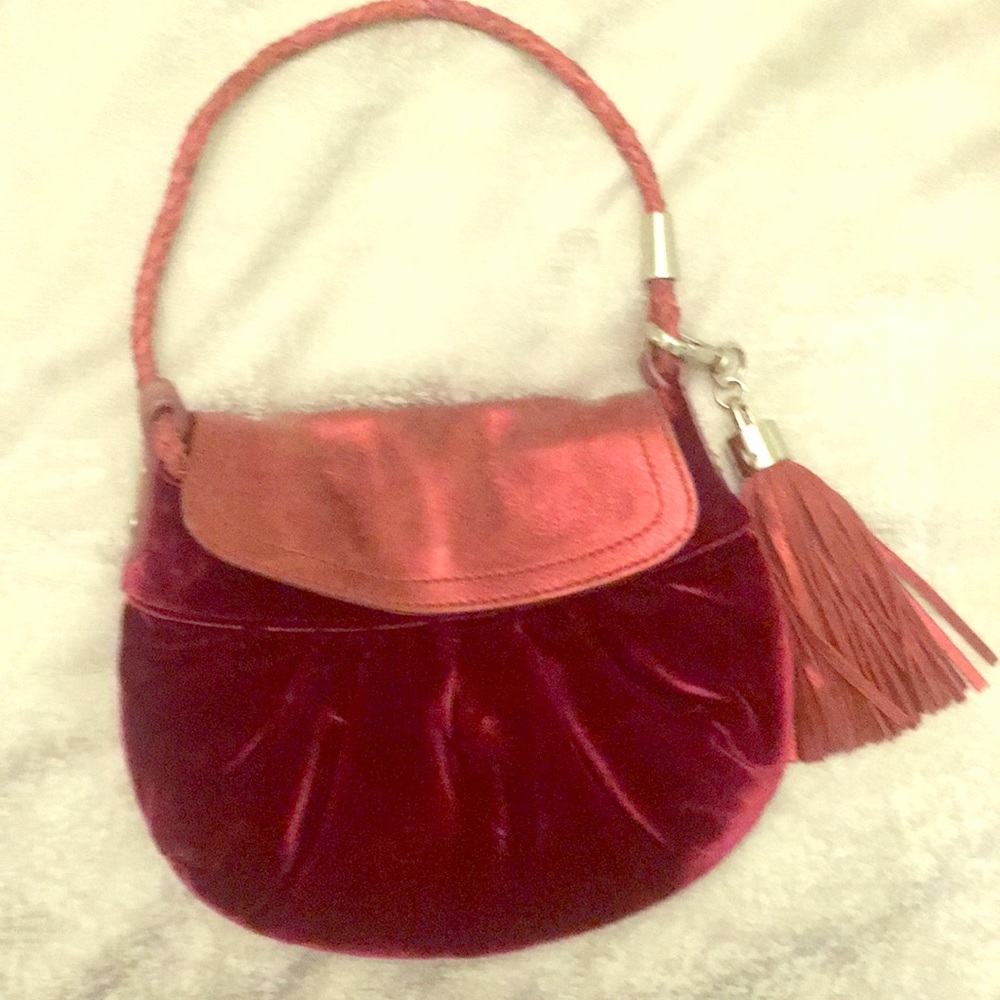 Charles David velvet clutch